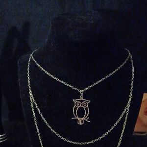 Silver Minimalist Owl Necklace